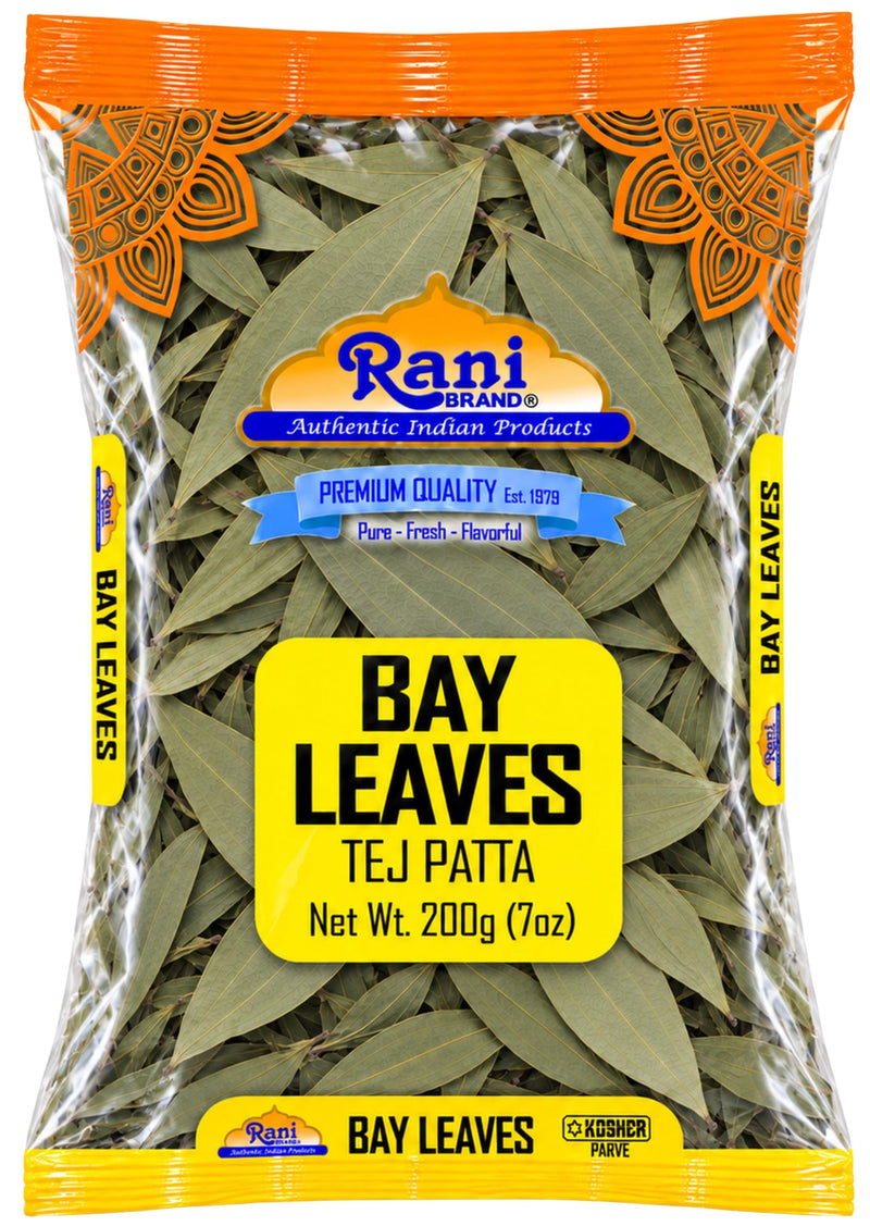 Rani Bay Leaf (Leaves) Whole Spice Hand Selected Extra Large 7oz (200g) ~ All Natural | Gluten Friendly | NON-GMO | Kosher | Vegan | Indian Origin (Tej Patta)