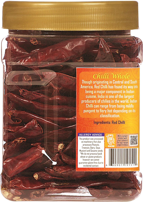 Rani Chilli Whole 5oz (141g) PET Jar ~ All Natural, Salt-Free | Vegan | No Colors | Gluten Free Ingredients | NON-GMO | Kosher | Indian Origin