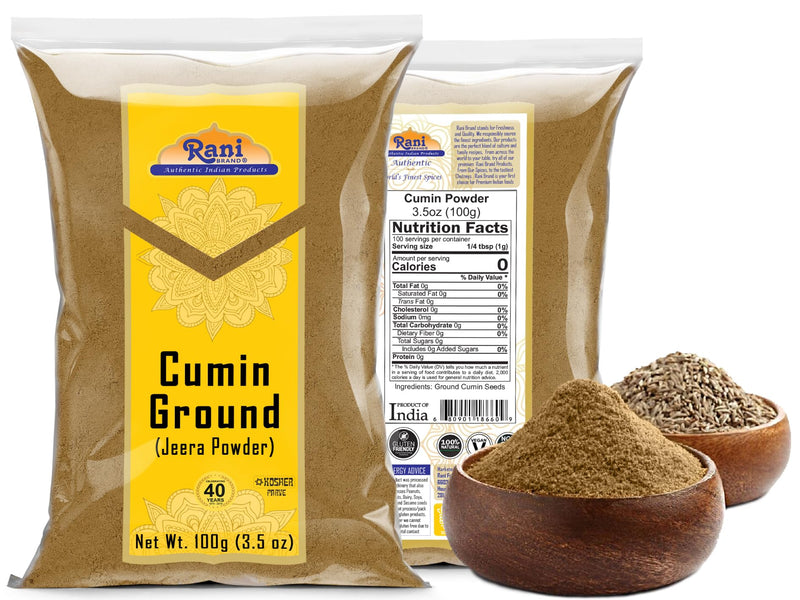 Rani Cumin (Jeera) Powder Spice 100g (3.5oz) ~ All Natural | Vegan | Gluten Friendly | NON-GMO | Indian Origin