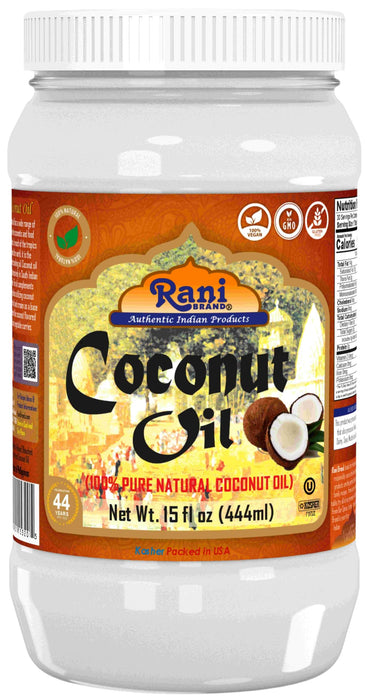 Rani Coconut Oil (100% Pure Natural Coconut Oil) 15 fl oz (444ml) Pack of 12, Cold Pressed, NON-GMO | Gluten Free | Kosher | Vegan | 100% Natural | Packed in USA