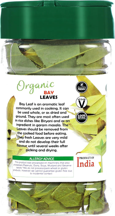 Rani Organic Bay Leaves (Tej Patta) Whole Spice Hand Selected Extra Large 0.4oz (12g) PET Jar ~ All Natural | Gluten Friendly | NON-GMO | Vegan | Indian Origin | USDA Certified Organic