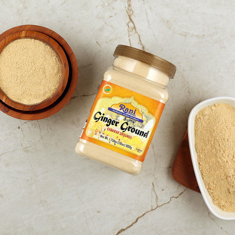 Rani Ginger (Adarak) Powder Ground, Spice 28oz (1.75lbs) 800g Bulk PET Jar ~ Natural | Vegan | Gluten Friendly | NON-GMO | Kosher | Indian Origin