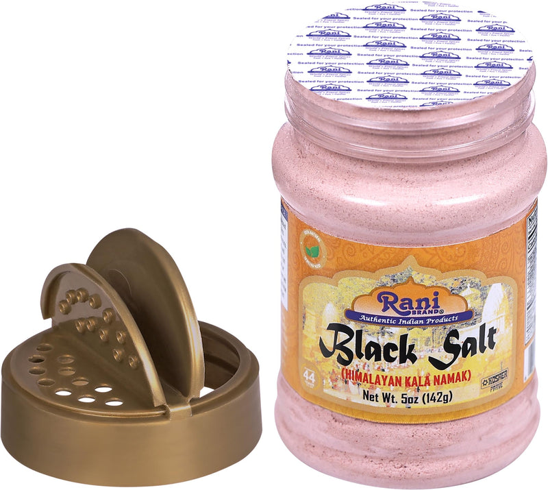 Rani Black Salt Powder (Kala Namak) Mineral 5oz (142g) PET Jar, Pack of 12 ~ Unrefined, Pure and Natural | Vegan | Gluten Friendly | Non-GMO | Kosher | Indian Origin | Perfect for Tofu Scramble