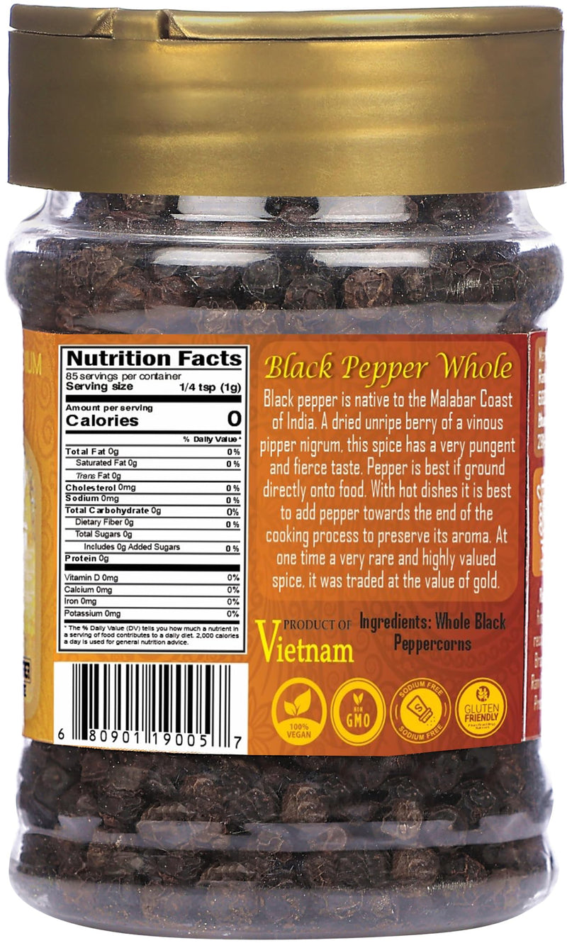 Rani Black Pepper Whole MG-1 {10 Sizes Available}