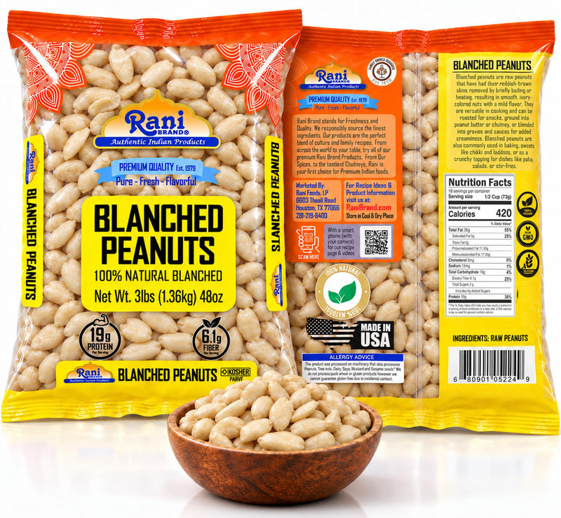 Rani Blanched Peanuts {4 Sizes Available}