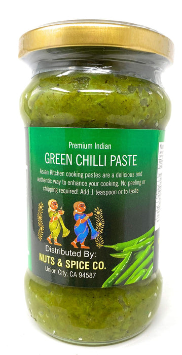 Rani Green Chilli Cooking Paste 10.58oz (300g) Glass Jar ~ Vegan | Gluten Free | NON-GMO | No Colors | Indian Origin