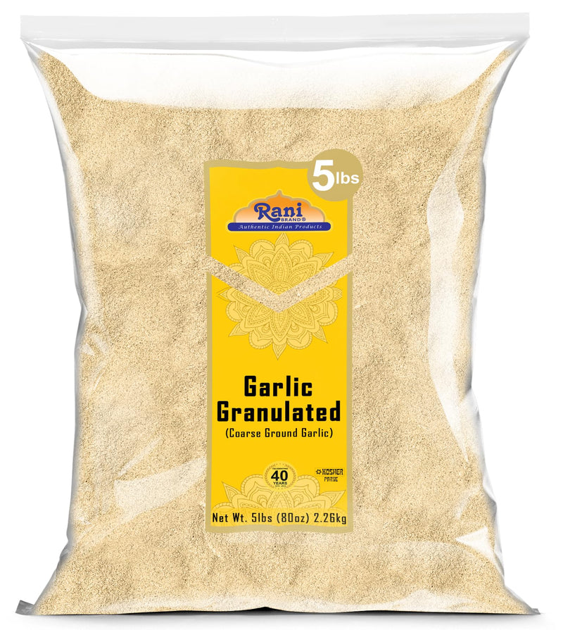 Rani Granulated Garlic (Coarse Ground Garlic) 80oz