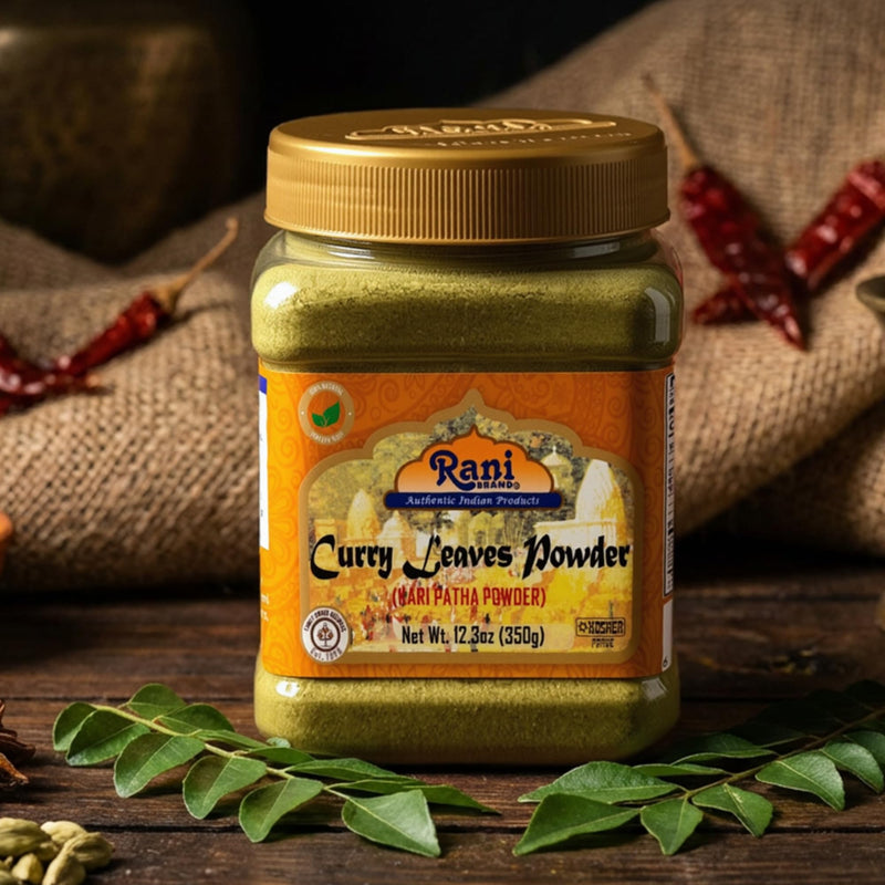 Rani Curry Leaves Powder (Kari Neem Patha) Indian Spice 12.3oz (350g) PET Jar ~ All Natural | Vegan | Gluten Friendly | NON-GMO | Indian Origin