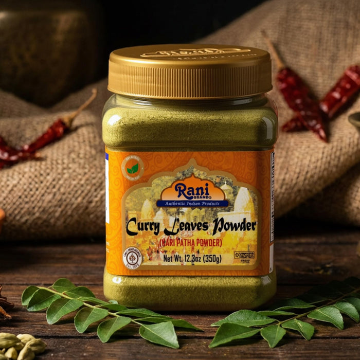 Rani Curry Leaves Powder (Kari Neem Patha) Indian Spice 12.3oz (350g) PET Jar ~ All Natural | Vegan | Gluten Friendly | NON-GMO | Indian Origin