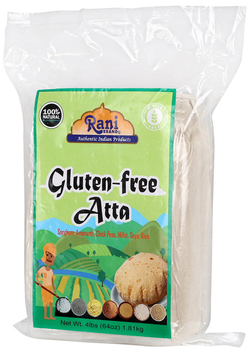 Rani Gluten Free Atta (Sorghum, Amaranth, Chick Peas, Millet, Soya, Rice) 64oz (4lbs) 1.81kg Bulk ~ All Natural | Vegan | Gluten Gree | NON-GMO | Indian Origin