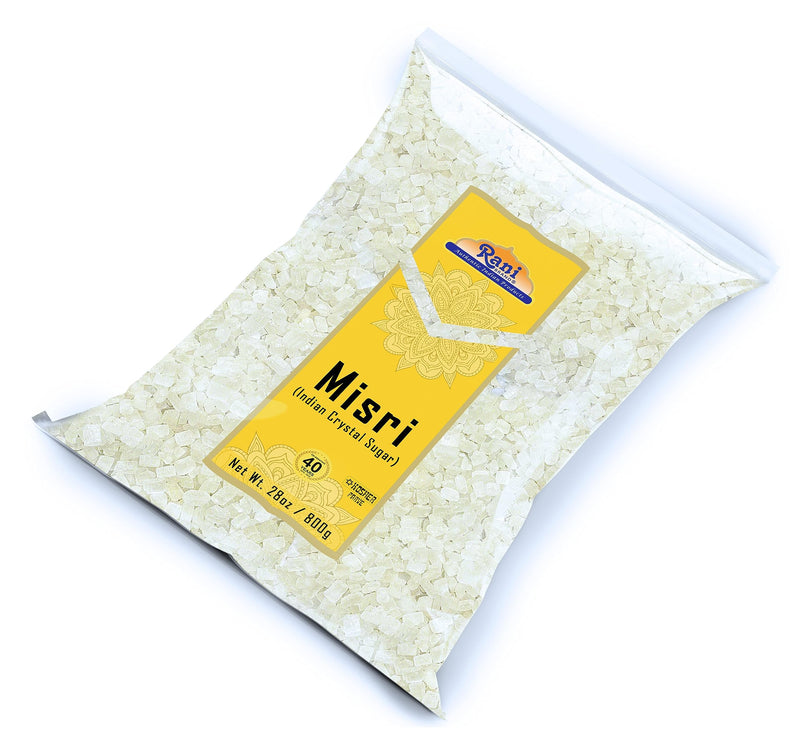 Rani Misri (Indian Sugar Crystals) 28oz (800g) ~ All Natural | Gluten Friendly | No Colors | Vegan | Kosher | Indian Origin