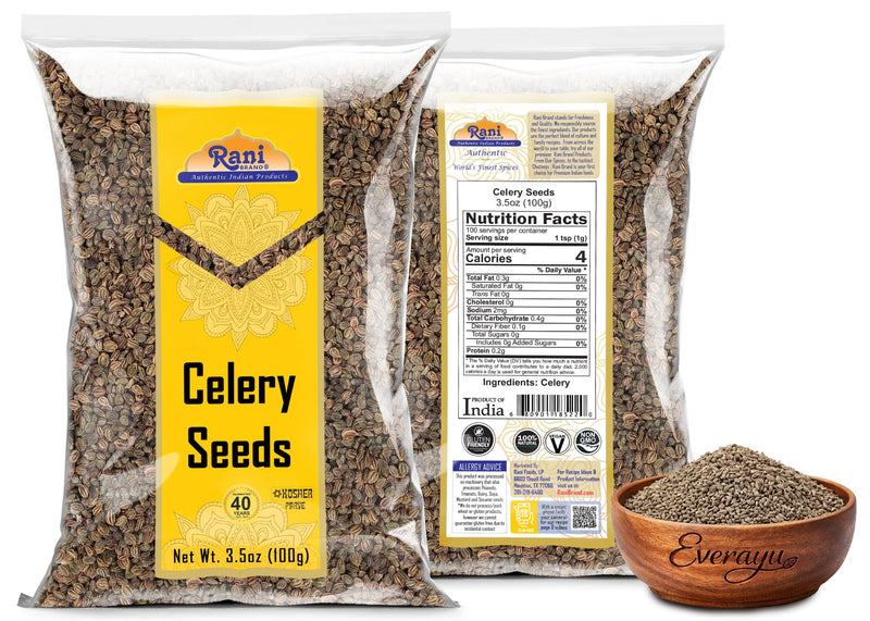 Rani Celery Seeds 3.5oz (100g) ~ All Natural | Gluten Friendly | Vegan | NON-GMO | Kosher | Indian Origin