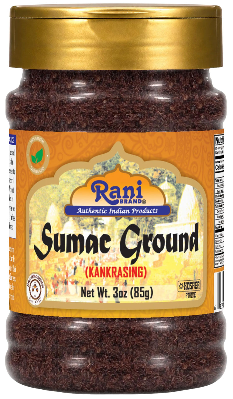 Rani Sumac (Sumak) Spice Ground Powder 3oz (85g) PET Jar ~ All Natural, Salt-Free | Vegan | No Colors | Gluten Friendly | NON-GMO