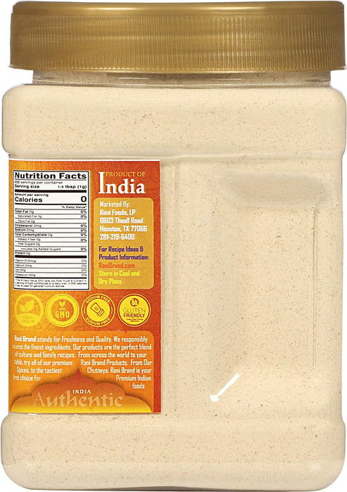 Rani Ginger (Adarak) Powder Ground, Spice 14oz (400g) PET Jar ~ Natural | Vegan | Gluten Friendly  | NON-GMO | Kosher | Indian Origin