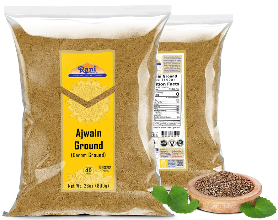 Rani Ajwain Powder (Carom Bishops Weed) Ground Spice 28oz (800g) ~ All Natural | Vegan | Gluten Friendly | NON-GMO | Kosher | Indian Origin