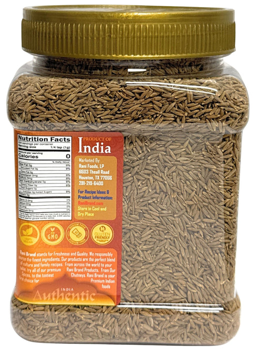 Rani Roasted Cumin Seeds Whole (Bhuna Jeera Seeds) Spice 16oz (1lb) 454g PET Jar ~ All Natural | Gluten Friendly | NON-GMO | Kosher | Vegan | Indian Origin