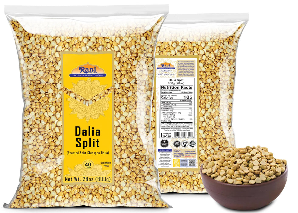 Rani Daliya Split (Roasted Split Chickpeas Dalia) 800g (28oz) ~ All Natural | Vegan | Kosher | Indian Origin