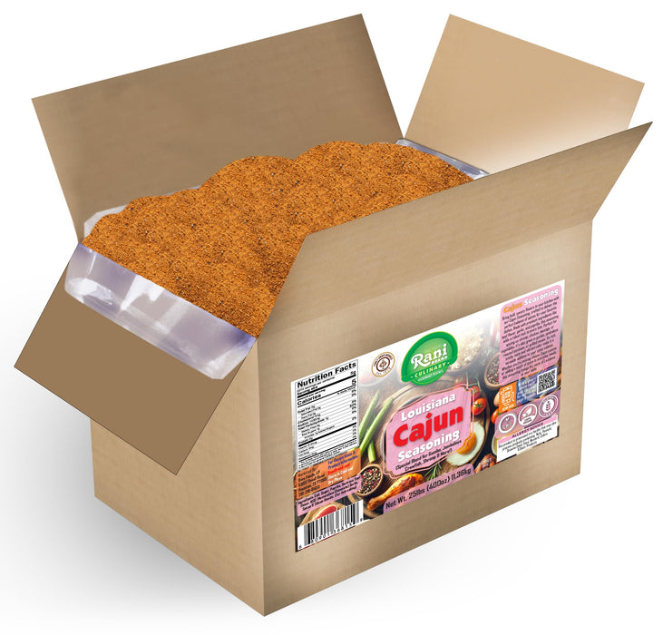 Rani Louisiana Cajun Seasoning (Special Blend for Gumbo, Jambalaya Crawfish, Shrimp) 400oz (25lbs) 11.36kg Bulk Box ~ All Natural | Gluten Friendly | NON-GMO | Kosher | Vegan | Indian Origin