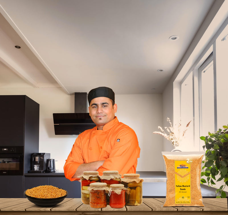 Rani Yellow Mustard Seeds Whole Spice 32oz (2lbs) 908g ~ Ideal for Pickling, Dressing and Making Ground Mustard for Cooking, All Natural | Vegan | Gluten Friendly | NON-GMO | Kosher | Indian Origin