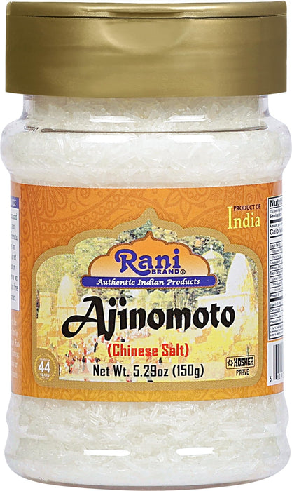 Rani Ajinomoto (Chinese Salt) 5.29 (150g) PET Jar ~ Umami Seasoning, Perfect for stir-frying, roasting, soups, salads & dressings | Gluten Friendly | Vegan | NON-GMO | Kosher | Indian Origin