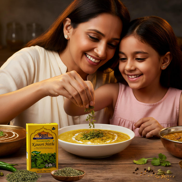 Rani Fenugreek Leaves Dried (Kasoori Methi) 1oz (28g) ~ All Natural | Vegan | Gluten Friendly | NON-GMO | Indian Origin