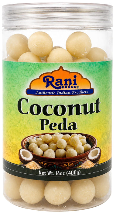 Rani Coconut Peda 14oz (400g) Traditional Indian Sweets, Ready to eat ~ All Natural | Vegan | Gluten Friendly | Non-GMO | Kosher | Indian Origin