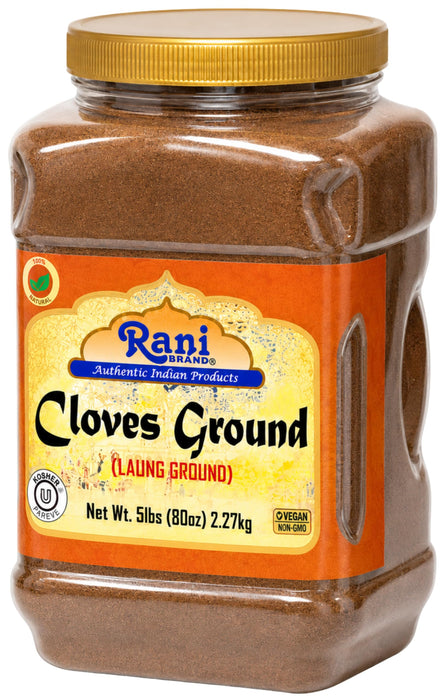 Rani Cloves Powder (Laung) Indian Spice 80oz (5lbs) 2.27kg Bulk PET Jar ~ All Natural, Gluten Friendly | NON-GMO | Kosher | Vegan | Indian Origin