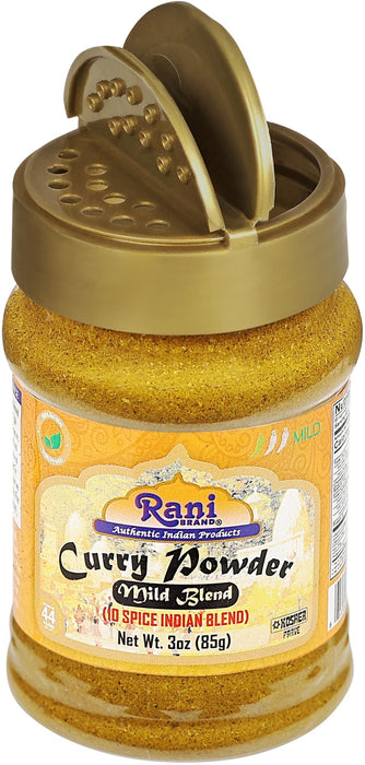 Rani Curry Powder Mild (10-Spice Authentic Indian Blend) 3oz (85g) PET Jar, Pack of 12 ~ All Natural | Salt-Free | NO Chili or Peppers | Vegan | Gluten Friendly | NON-GMO | Kosher | Indian Origin