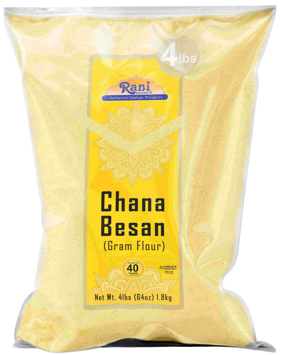 Rani Chana Besan - Chickpeas Flour, Gram, 64oz (4lbs) 1.81kg ~ All Natural | Vegan | Gluten Friendly | Kosher | NON-GMO