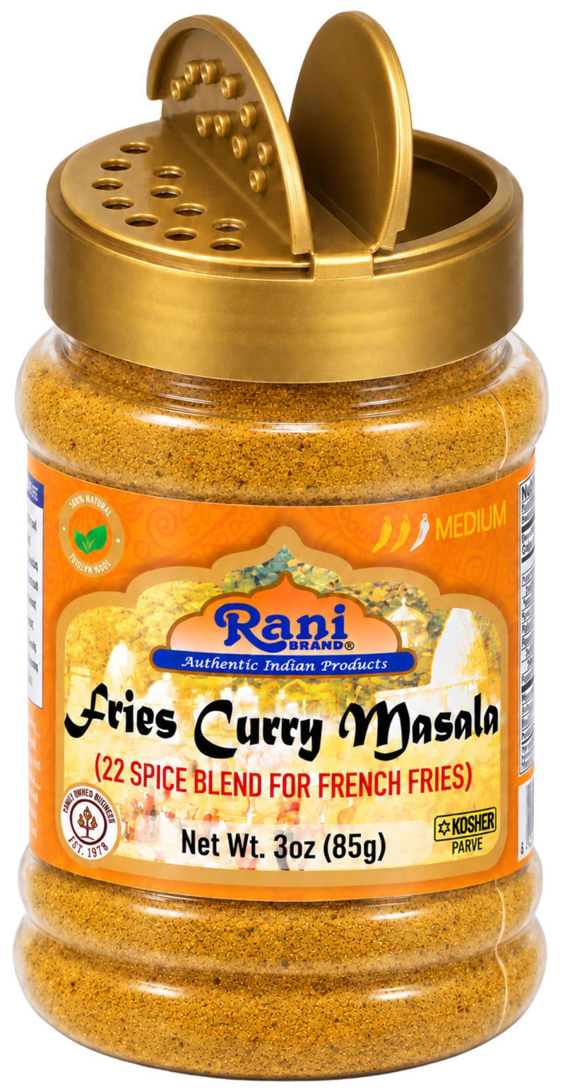 Rani French Fries Masala 3oz (85g) 21 Spice Blend, Shaker Top For Your Fries or Eggs ~ All Natural | Vegan | Gluten Friendly | NON-GMO | Kosher | Indian Origin