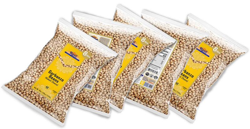Rani Garbanzo Beans (Kabuli Chana) 8lbs ~ Pack of 5 ~ (40lbs Total!) All Natural | Vegan | Gluten Friendly | NON-GMO | Kosher | Indian Origin