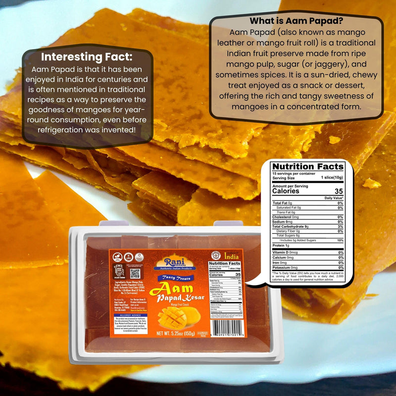 Rani Aam Pappad (Mango Fruit Snack) {3 Sizes Available}
