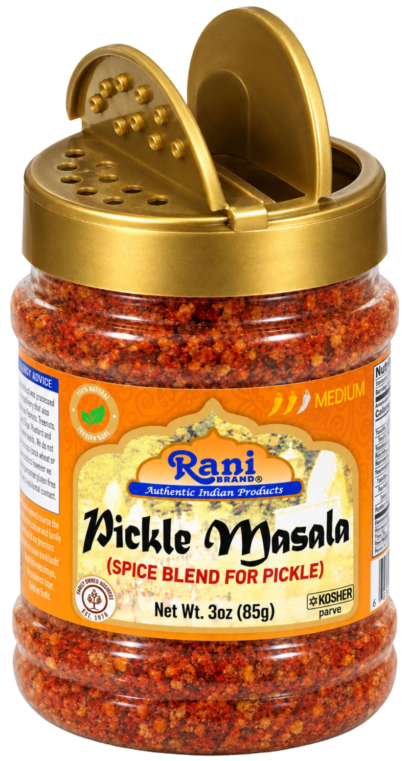 Rani Pickle (Achar) Masala Natural Indian Spice Blend 3oz (85g) PET Jar ~ All Natural | Vegan | Gluten Friendly | NON-GMO | No colors | Indian Origin