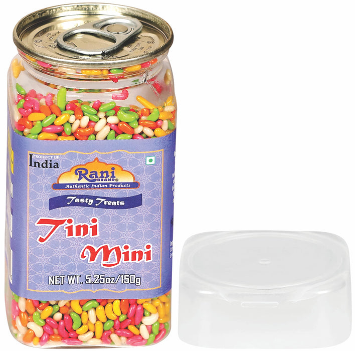 Rani Tini Mini 5.25oz (150g) Vacuum Sealed, Easy Open Top, Resealable Container ~ Indian Tasty Treats | Vegan | Gluten Friendly | NON-GMO | Indian Origin