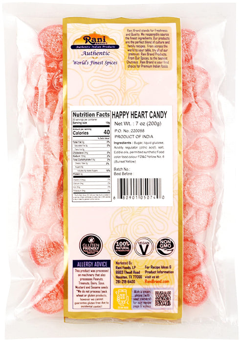 Rani Happy Heart Candy 7oz (200g) ~ Indian Tasty Treats | Vegan | Gluten Friendly | NON-GMO | Indian Origin
