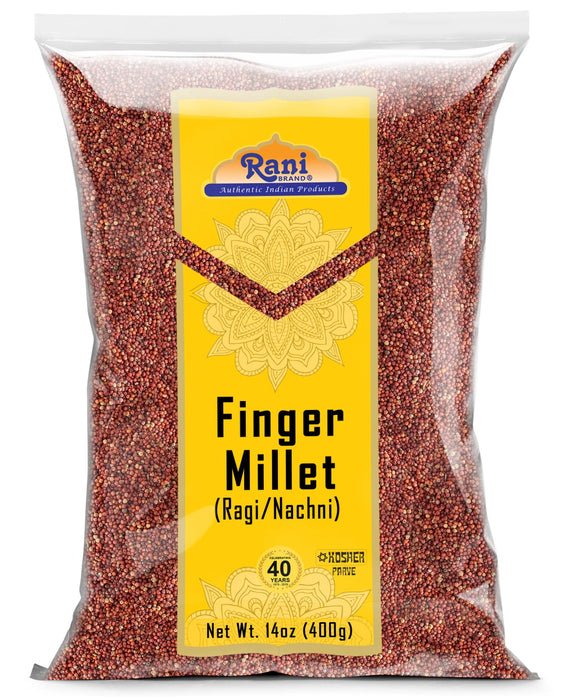 Rani Ragi Finger Millet (Eleusine Coracana) Whole Ancient Grain Seeds 14oz (400g) ~ All Natural | Gluten Friendly | NON-GMO | Kosher | Vegan | Indian Origin