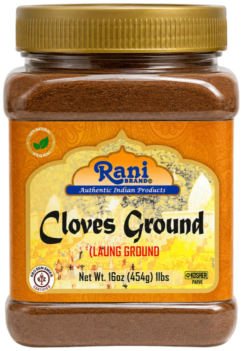 Rani Cloves Powder (Laung) Indian Spice 16oz (1lb) 454g PET Jar ~ All Natural, Gluten Friendly | NON-GMO | Kosher | Vegan | Indian Origin