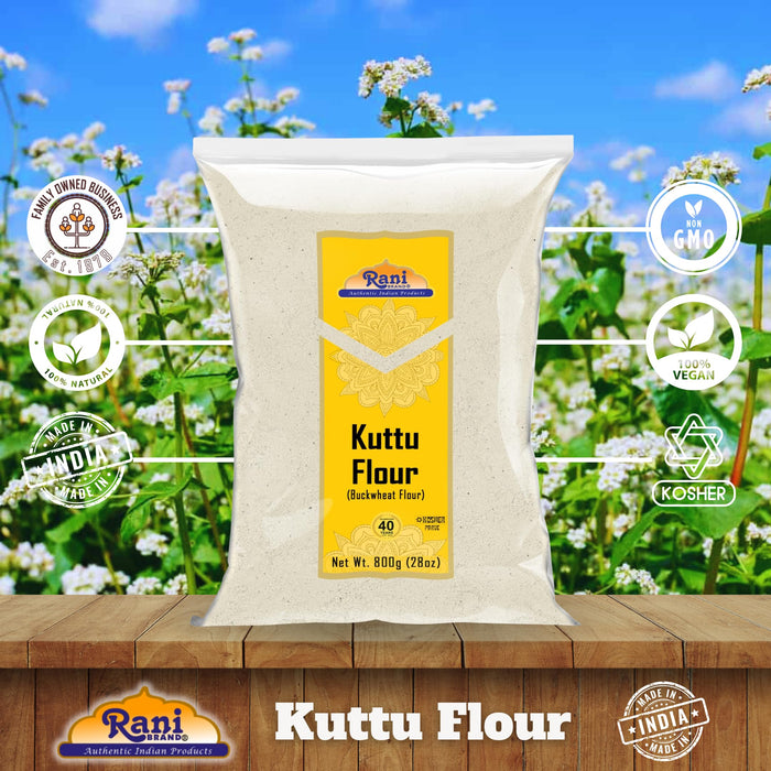 Rani Kuttu (Buckwheat) Flour 28oz (1.75lbs) 800g ~ All Natural | Gluten Friendly | NON-GMO | Kosher | Vegan | Indian Origin