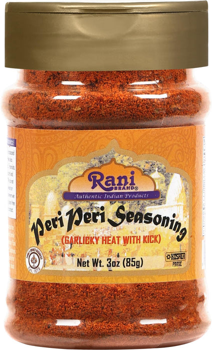 Rani Peri Peri Seasoning (Garlicky Heat with Kick) 3oz (85g) PET Jar ~ Shaker Top | All Natural | Vegan | Gluten Friendly | NON-GMO | Indian Origin