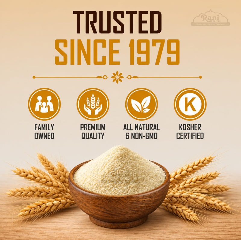 Rani Roasted Upma Rava 32oz (2lbs) 908g ~ All Natural | Vegan | NON-GMO | Kosher | Indian Origin