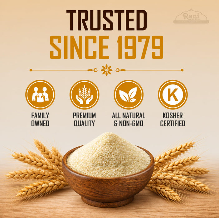 Rani Roasted Upma Rava 32oz (2lbs) 908g ~ All Natural | Vegan | NON-GMO | Kosher | Indian Origin