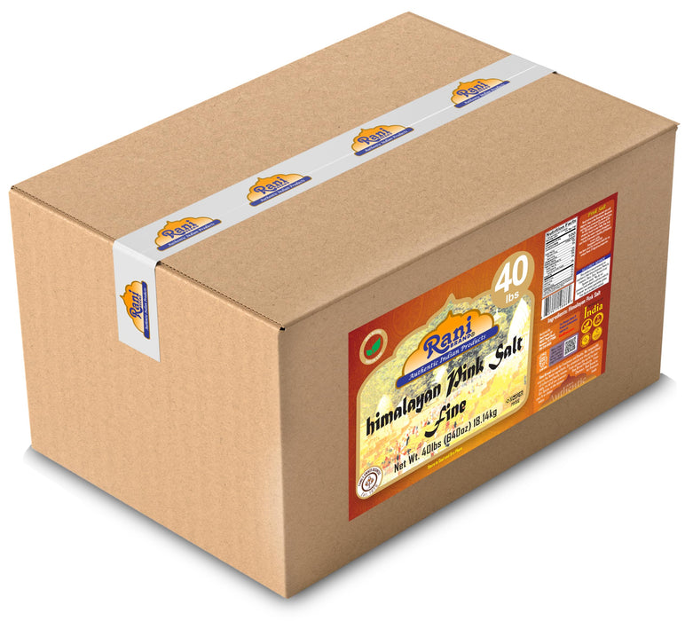 Rani Himalayan Pink Salt Powder (84 Essential Trace Minerals) 640oz (40lbs) 18.14kg Bulk Box ~ All Natural | Vegan | Gluten Friendly | NON-GMO | Indian Origin