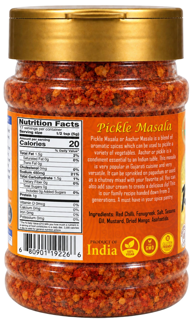 Rani Pickle (Achar) Masala Natural Indian Spice Blend 3oz (85g) PET Jar ~ All Natural | Vegan | Gluten Friendly | NON-GMO | No colors | Indian Origin