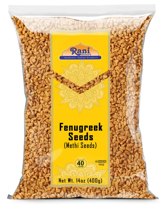 Rani Fenugreek (Methi) Seeds Whole 14oz (400g) Trigonella foenum graecum ~ All Natural | Vegan | Gluten Friendly | Non-GMO | Kosher | Indian Origin