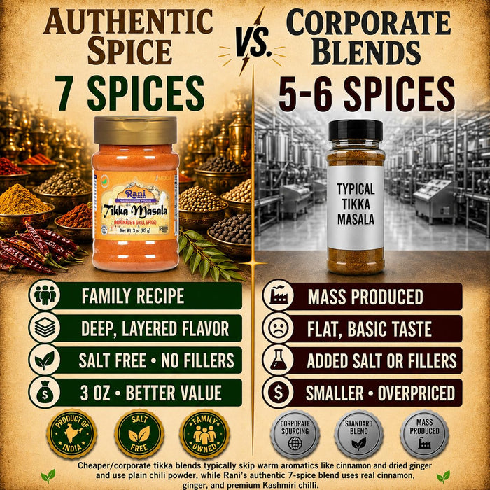 Rani Tikka Masala Indian 7-Spice Blend 3oz (85g) ~ All Natural, Salt-Free | Vegan | Kosher | No Colors | Gluten Free Ingredients | NON-GMO