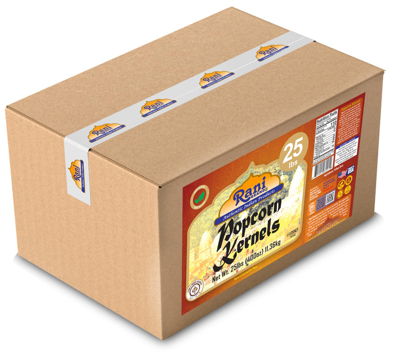 Rani Popcorn Kernels 400oz (25lbs) 11.36kg Bulk, Perfect for Stovetop, Microwave & Popcorn Machines ~ All Natural | Gluten Friendly | Vegan | NON-GMO | Kosher | Product of USA
