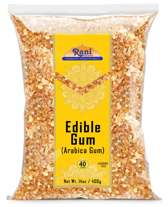 Rani Edible Gum Whole (Arabica Gum) 14oz (400g) Bulk ~ All Natural, Salt-Free | Vegan | No Colors | Gluten Friendly | NON-GMO | Kosher | Indian Origin