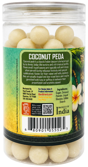 Rani Coconut Peda 14oz (400g) Traditional Indian Sweets, Ready to eat ~ All Natural | Vegan | Gluten Friendly | Non-GMO | Kosher | Indian Origin