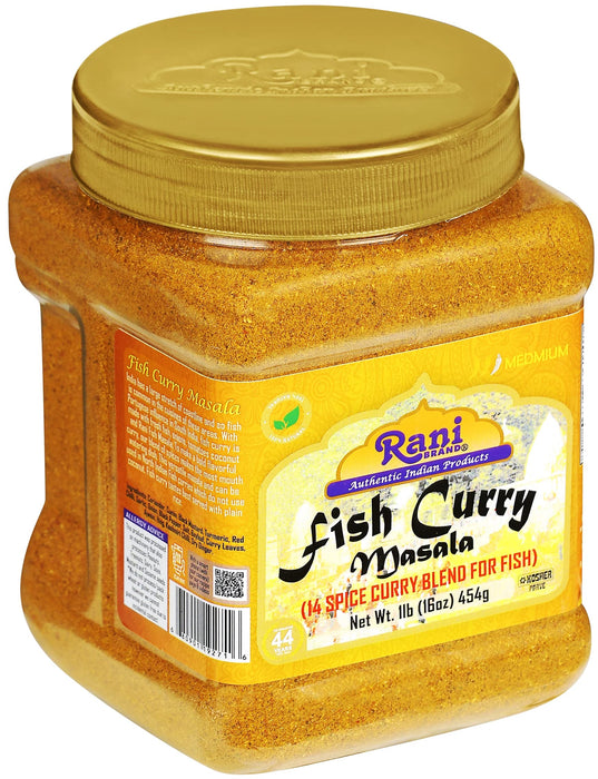 Rani Fish Curry Masala (14-Spice Curry Blend for Fish) 16oz (1lb) 454g PET Jar ~ All Natural | Vegan | Gluten Friendly | NON-GMO | Kosher | Indian Origin