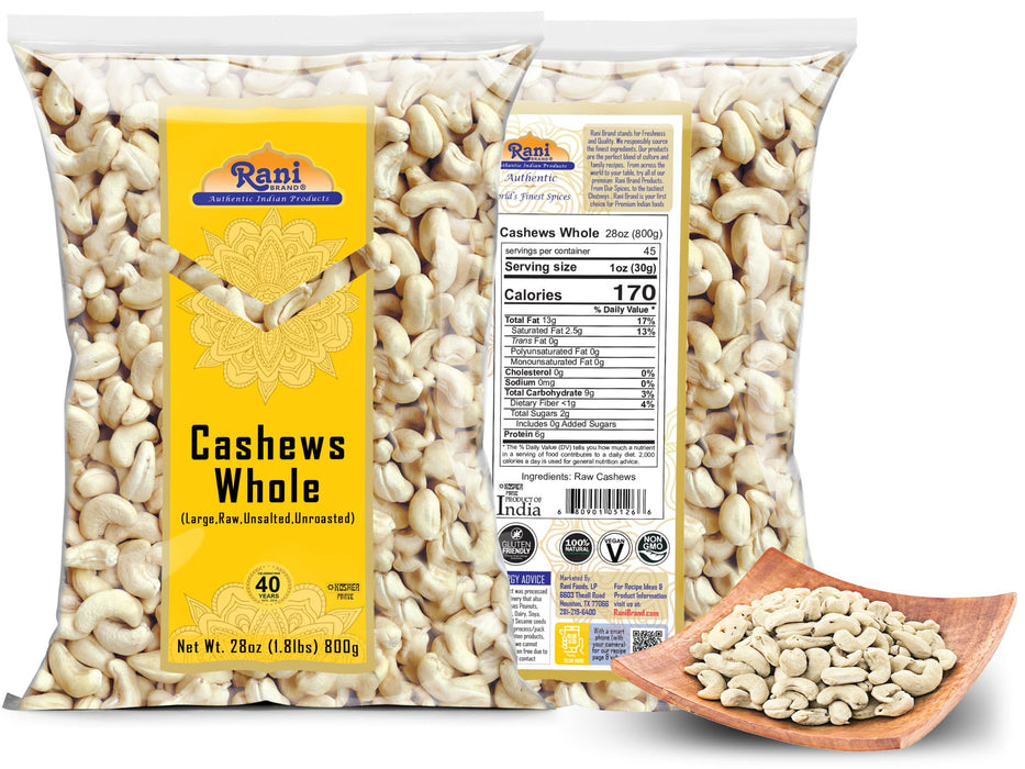 Rani Cashews Whole {5 Sizes Available}